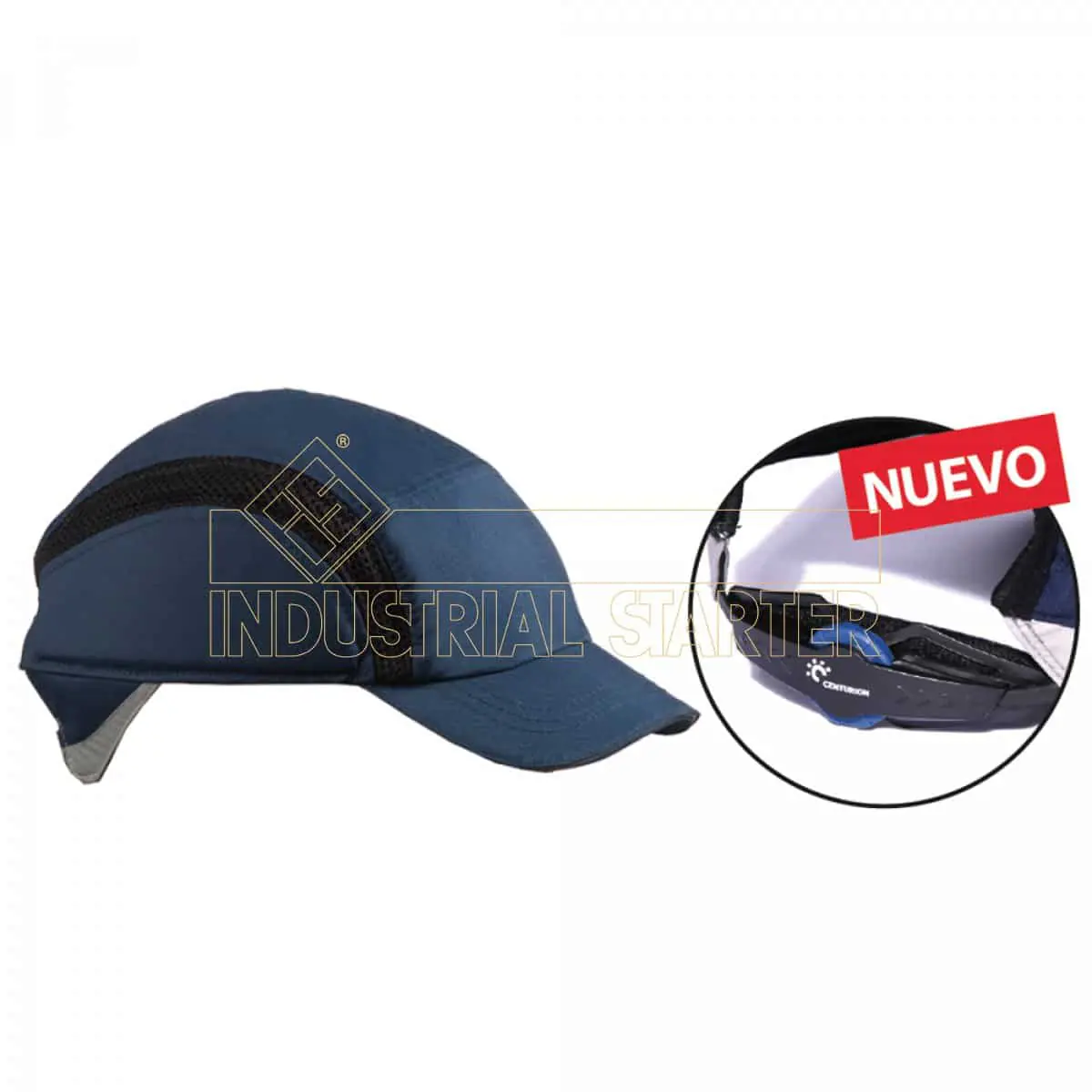Gorra de protección AirPro contra golpes modelo S38 con visera reducida de treinta milímetros RBR Suministros