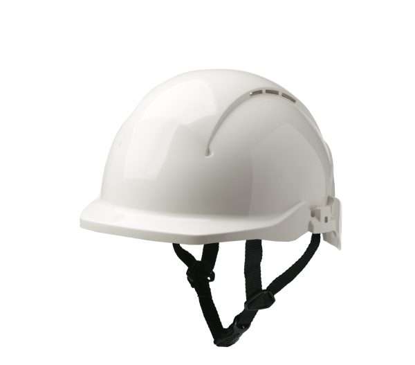 Casco de seguridad CONCEPT SECURE PLUS con barboquejo de 4 puntos y visera corta RBR Suministros