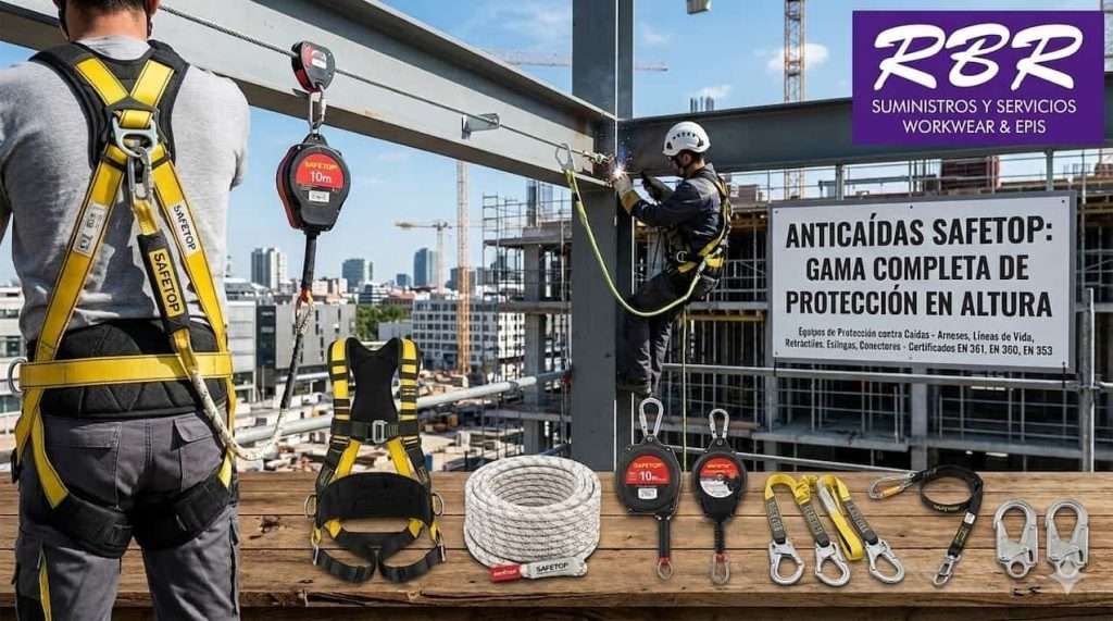 Gama completa de sistemas de PROTECCIÓN ANTICAÍDAS con arneses y líneas de vida RBR Suministros